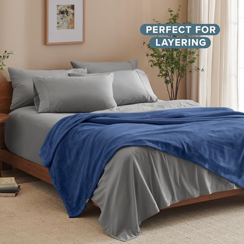 Fleece Blanket Luxury Microplush (Throw XL / 06 - Dark Blue)