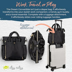 Dream Convertible Diaper Bag Tote Backpack (Midnight Black)