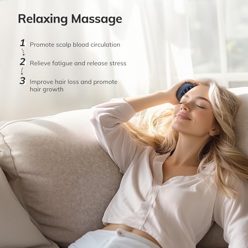 Silicone Scalp Massager Shampoo Brush (Gray Blue)
