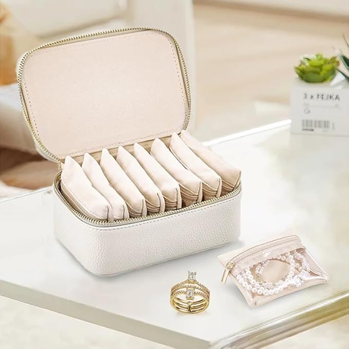 Jewelry Box Organizer for Women, Small Travel Jewelry Case, Mini Travel Jewelry - Image 2