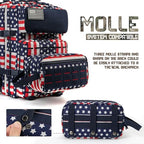 Tactical Toiletry Bag For Men Hygiene Bag EDC Military Tool Molle Pouches Small Dopp Kit Mens Shaving Kit Travel shower Bags Star (1 US Star-Spangled)