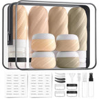 23 Pack TSA Approved Travel Bottles for Toiletries (Brown)