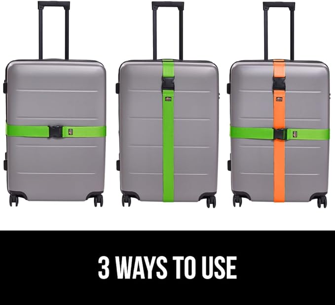 GORILLA GRIP Heavy Duty 4 Pack Adjustable Luggage Straps - Image 6