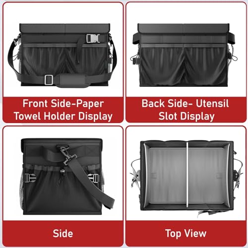 Grill Caddy with Lid (Black-with lid)