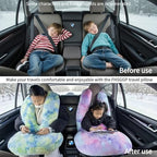 Travel Pillow Car Pillow Kid Car Sleeping Large Colorful Green (E-colorful Green)