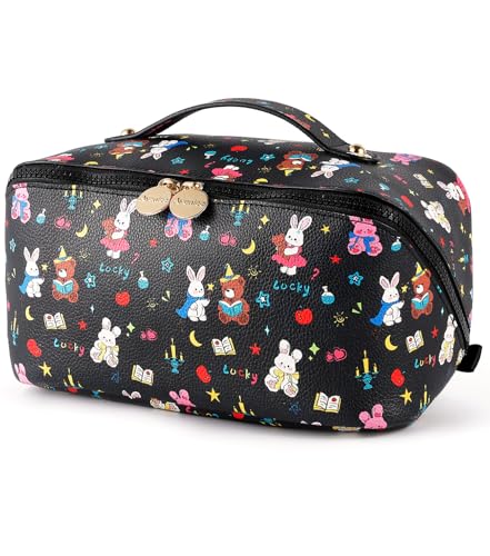 Travel Makeup Bag for Women (Bunny Bear)