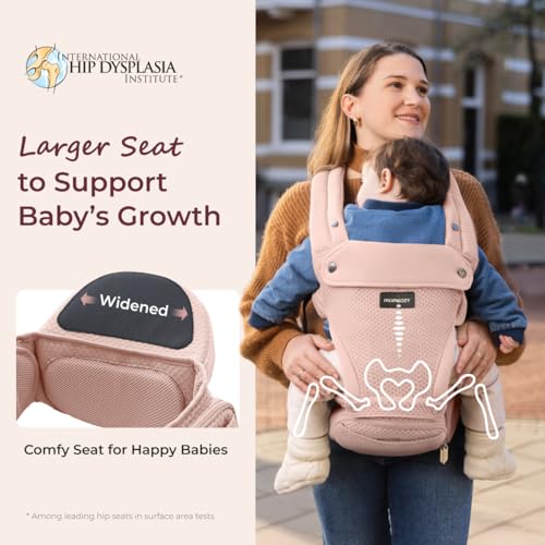 Baby Carrier with Hip Seat (Air Mesh-Pink)