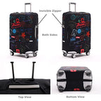 Travelkin Luggage Covers For Suitcase Tsa Approved Suitcase Cover Protector (Go Travel-World / L)