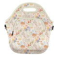 LunchTote Zippered Bag Insulated Neoprene Caddy (Cottage Core / X-Large 6.5 Quart Lunch Tote)