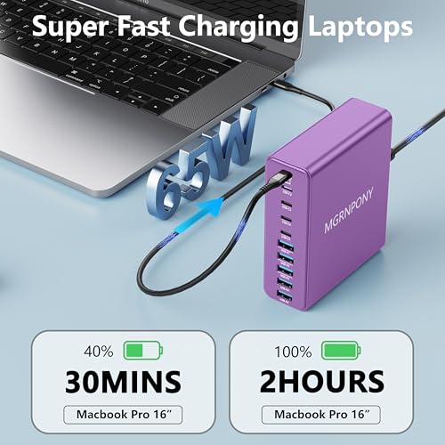 320W USB C Charger Block (Purple)