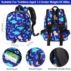 Toddler Backpack Leash (Blue/Volcanic Dino, Blue Link)