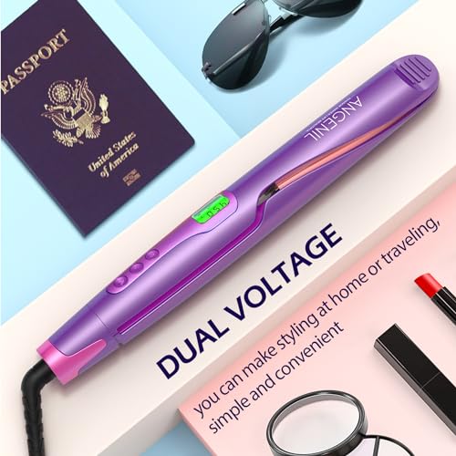 Pro Twist Flat Iron Curling Iron in One (Purple)