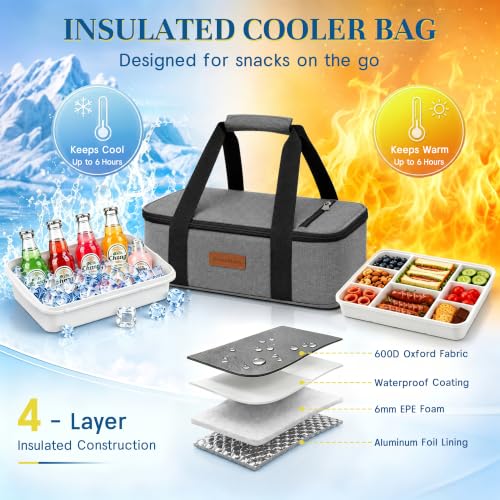 Ultimate Snackle Box Container with Ice Pack & Insulated Bag