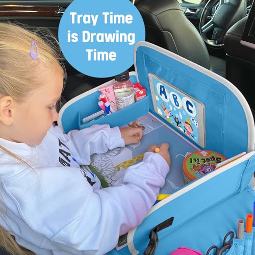 Kids Travel Tray for Boys or Girls (Grey+Blue)