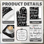 Black and White Kitchen Decor Set (Black White)