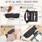 Hair Tools Travel Bag and Heat Resistant Mat (Mesh Black)