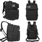 45L Military Tactical Backpacks Molle Army Assault Pack 3 Day Bug Out Bag Hiking Treeking Rucksack black (1.1 Black)