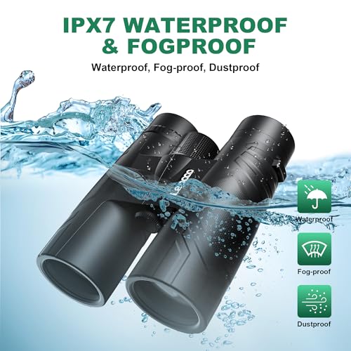 12x50 High Powered Binoculars for Adults (Black)