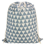 Canvas Laundry Bag 33"Wx 35"H (Gray Triangle,1pc XL / XL 33"W x 35"H┃1 Pack)