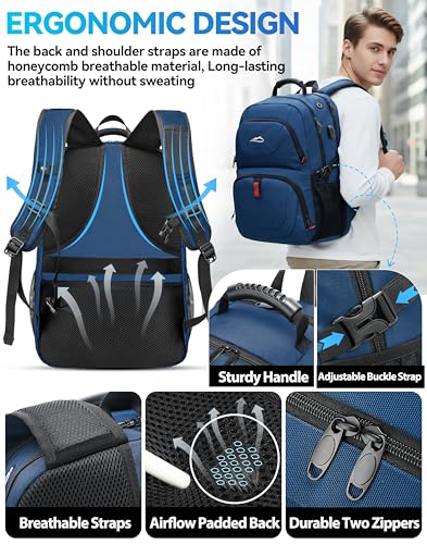 Travel Backpack (18.4 Inch / Blue)