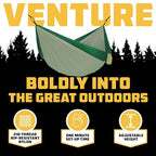 Camping Hammock (Sage & Dark Green / Double)