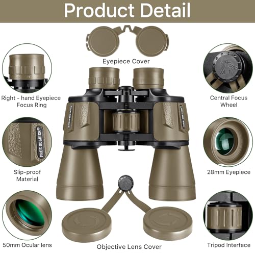 20x50 High Powered Binoculars for Adults (Mud)
