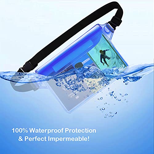 Waterproof Pouch with Waist Strap (Blue + Pink)