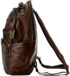 FRYE Men's Logan Antique Pull Up Backpack, Dark Brown, One Size - Image 2