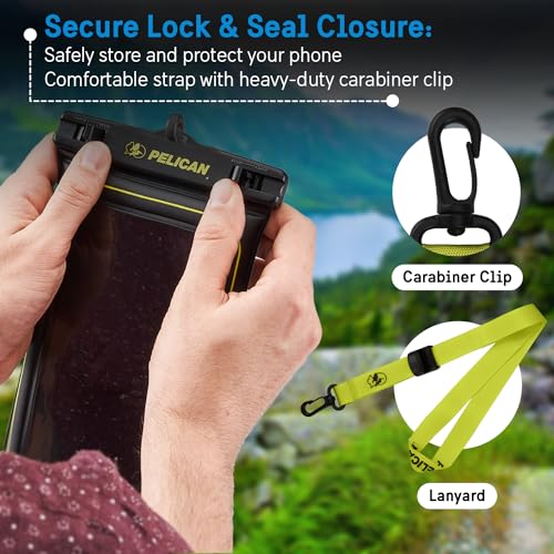 4 Pack Marine Waterproof Phone Pouch (Black/Neon - 4 Pack - XL / XL / 4 Pack)