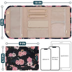 Travel Jewelry Case Organizer Roll Bag Accessories Floral Black (Floral Black)