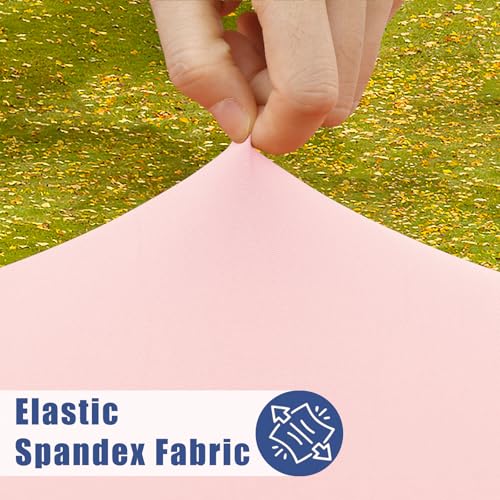2 Pack Rectangle Spandex Fitted Table Cloth (Pink / 96" x 30" (Rectangular))