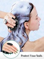 2 Pack Scalp Massager Hair Growth Scrubber for Dandruff Removal (Turquoise & Purple)