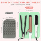 Oversize Silicone Heat Resistant Mat for Hair Tools (Green)