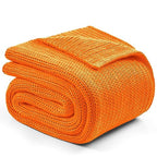 Knitted Weighted Blanket (33-orange / 60" x 80" | 15lbs)