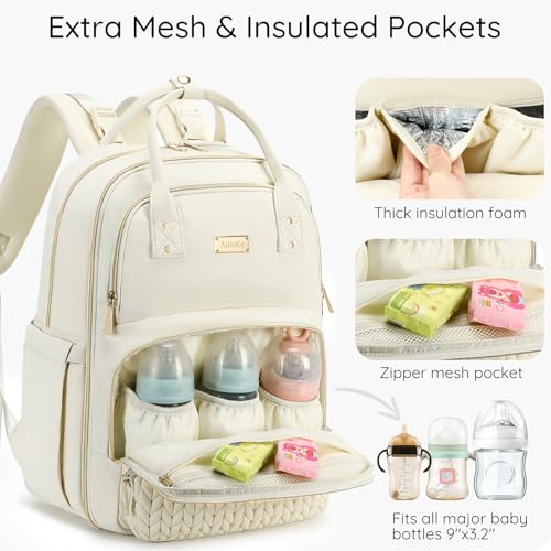 Diaper Bag Backpack (Beige)