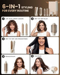 6 in 1 Hair Dryer and Straightener (Champagne Gold)