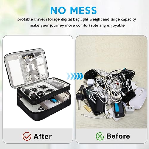 Electronic Organizer Travel Case (zipper-black)
