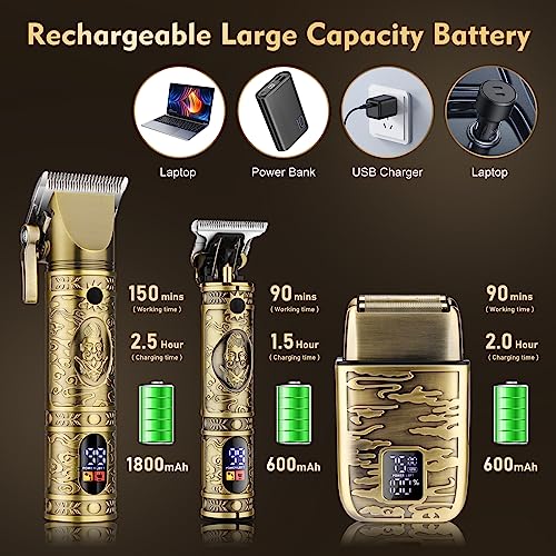 Professional Hair Clippers for Men (Gold-2)