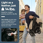 Quid³ Travel Stroller + Carry Bag & Wheel Covers (Cosmic Black with carry bag)