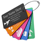 Luggage Tags for Suitcase (Pink / Horizontal (2x3.5"))