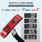 Luggage Scale Digital Suitcase Weight Scale for Travel (Red)