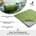5/10/25/30/40L Waterproof Dry Bag, Medium Lightweight Roll Top Dry Bag Backpack w/Waterproof Phone Case, Kayaking, Travel, Hiking, Fishing, Tubing, Camping, the Beach, Men/Women (Green) (5/10l Green / 10L)