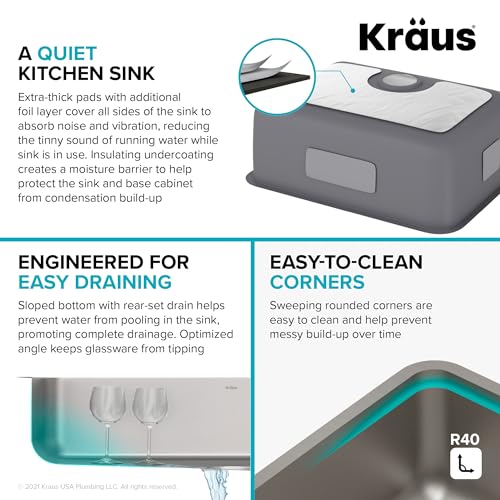 Stainless Steel 25 in 16 Gauge Undermount Kitchen Sink KA1US25B (25 Inch / Single Bowl)