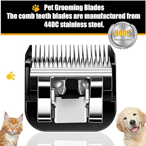 Dog Grooming Clipper Blades Replacement Compatible with Andis Dog Clipper (Black(3FC+4FC+5FC+7FC) / Black)