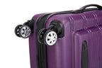 Melbourne Hardside 2 Piece Expandable Spinner Wheel Luggage Set (Purple / 2 Piece (20"/14" Tote))