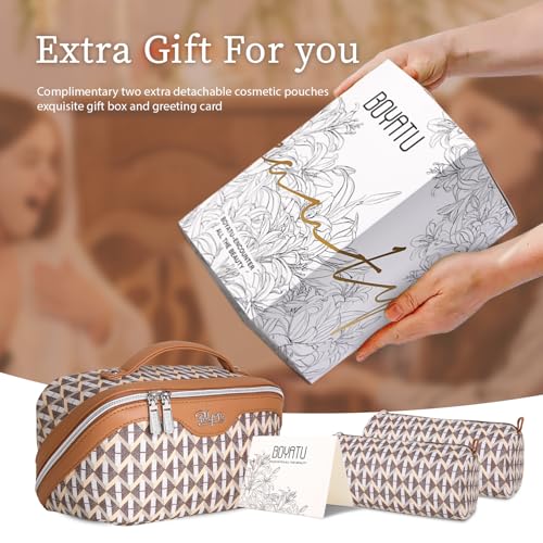 Travel Makeup Bags for Women (08-A-Brown)
