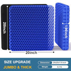 Gel Seat Cushion for Long Sitting (Blue / Jumbo Thick: 20x20x1.9inch)