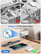 2Pack Travel Essentials for Apple Watch Charger (Gray / 2Pack-4FT)