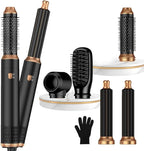 5 in ONE Blow Dryer Brush, Curling Wand Hair Styling Tools Set, Ionic Hot Air Hair Dryer, Massage Oval Hair Dryer, Left&Right Hair Curlers 100-120V