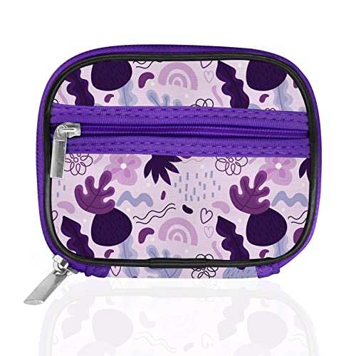 Weekly Travel Pill Organizer Pill Case for Purse with Removable 7 Day Pill Box (1 Case + 1 Box / A. Purple 02)
